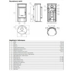 Krbová kamna ABX Pori 7 Aqua s TV, černý plech